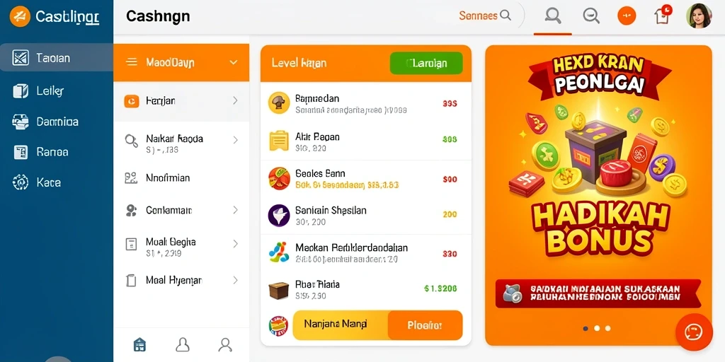 Screenshot menunjukkan antarmuka utama SINARTOGEL yang user-friendly.
